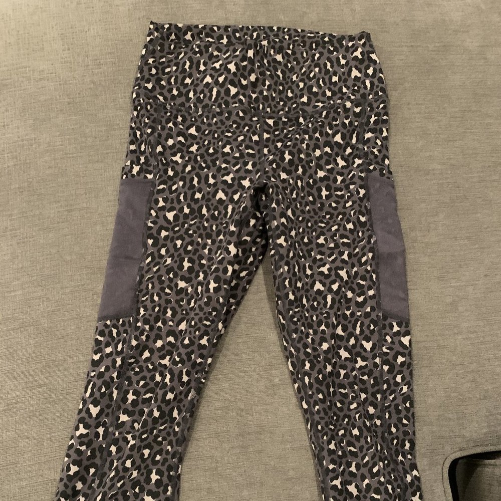 Fabletics Gray Leopard Leggings